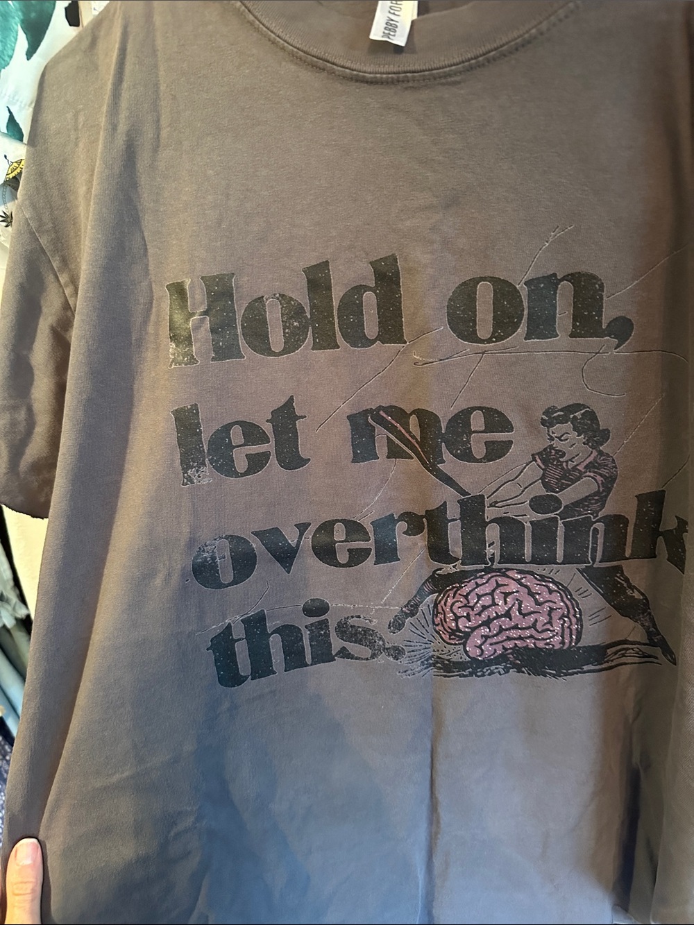 Pebby Forevee - Graphic Tee "Hold On, Let Me Overthink This" - Picture 3 of 3